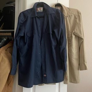 Bundle of 2 Vintage Dickies Mens Work Shirts
